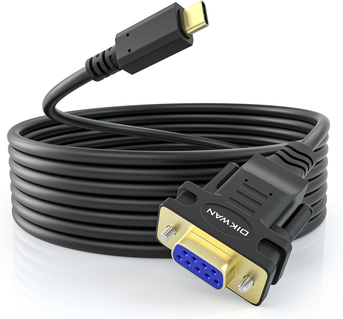 Cable USB-C a RS232 DB9 hembra 6 pies con chipset FT232