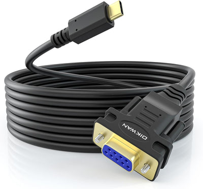 Cable USB-C a RS232 DB9 hembra 6 pies con chipset FT232