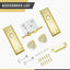 Set cerradura mortaja puerta pomos cristal vintage dorado