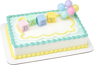 Decoración para tartas color azul rosa amarillo 5pulg