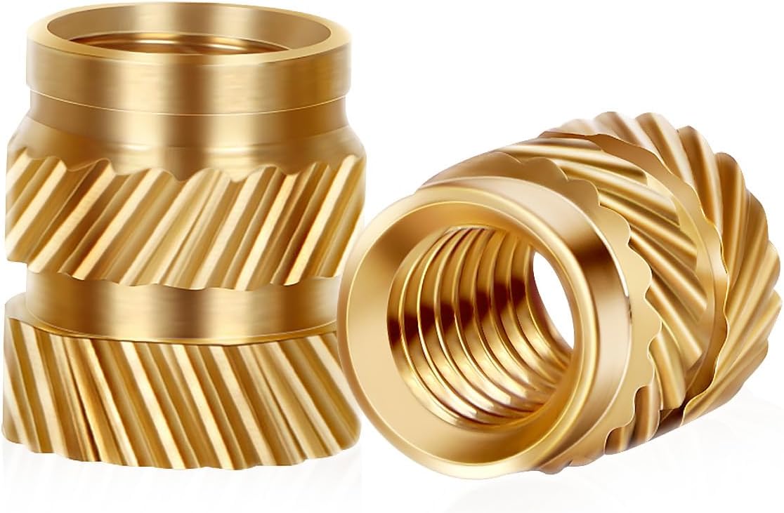 Insertos roscados m3x5mm bronce para impresión 3d