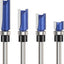 Set 4 Pzas Brocas Enrutador 1/4pulg Corte Recto Carpintería