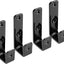 4 Ganchos Cama Forma J PVC Negro Resistentes