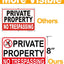 4 Letreros Aluminio 8x12" Resistente Propiedad Privada