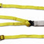 Cordón amarre doble pierna 6ft anillo D ajustable amarillo