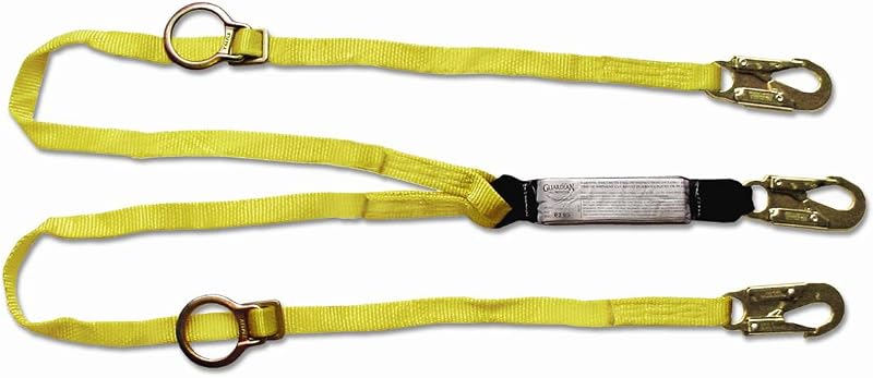 Cordón amarre doble pierna 6ft anillo D ajustable amarillo