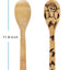 Set 5 Cucharas Bambú Natural Quemadas Regalo Cocina