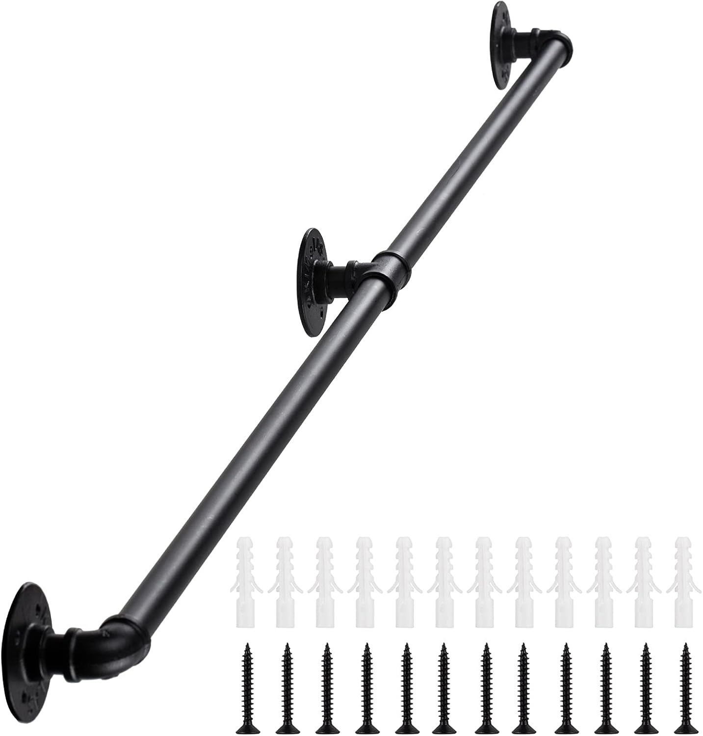 Pasamanos escalera hierro 5ft barra antiderrap