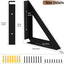 Soporte pared 8" set 4 negros duradero garaje taller