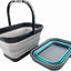 Cubo agua plegable 12L para campamento gris aleación set 2