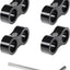 Abrazadera separadora manguera AN6 aluminio negro 4pcs