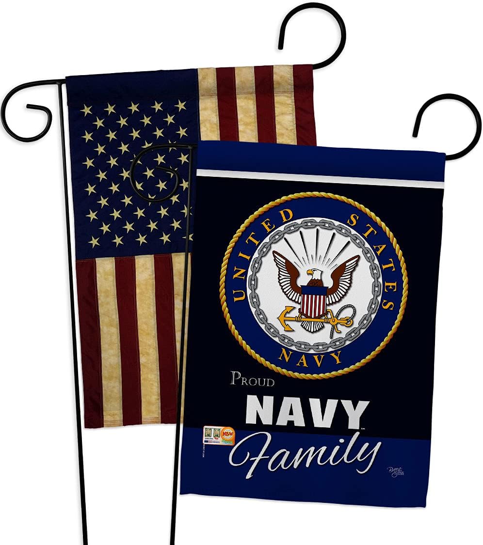 Bandera jardín orgullo marina USN Seabee oficial vintage