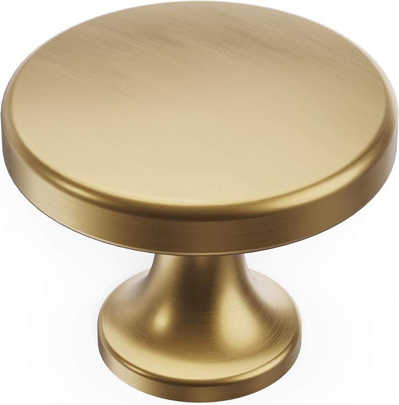 10 Pomos Gabinete Núcleo Sólido Bronce Champán Colección