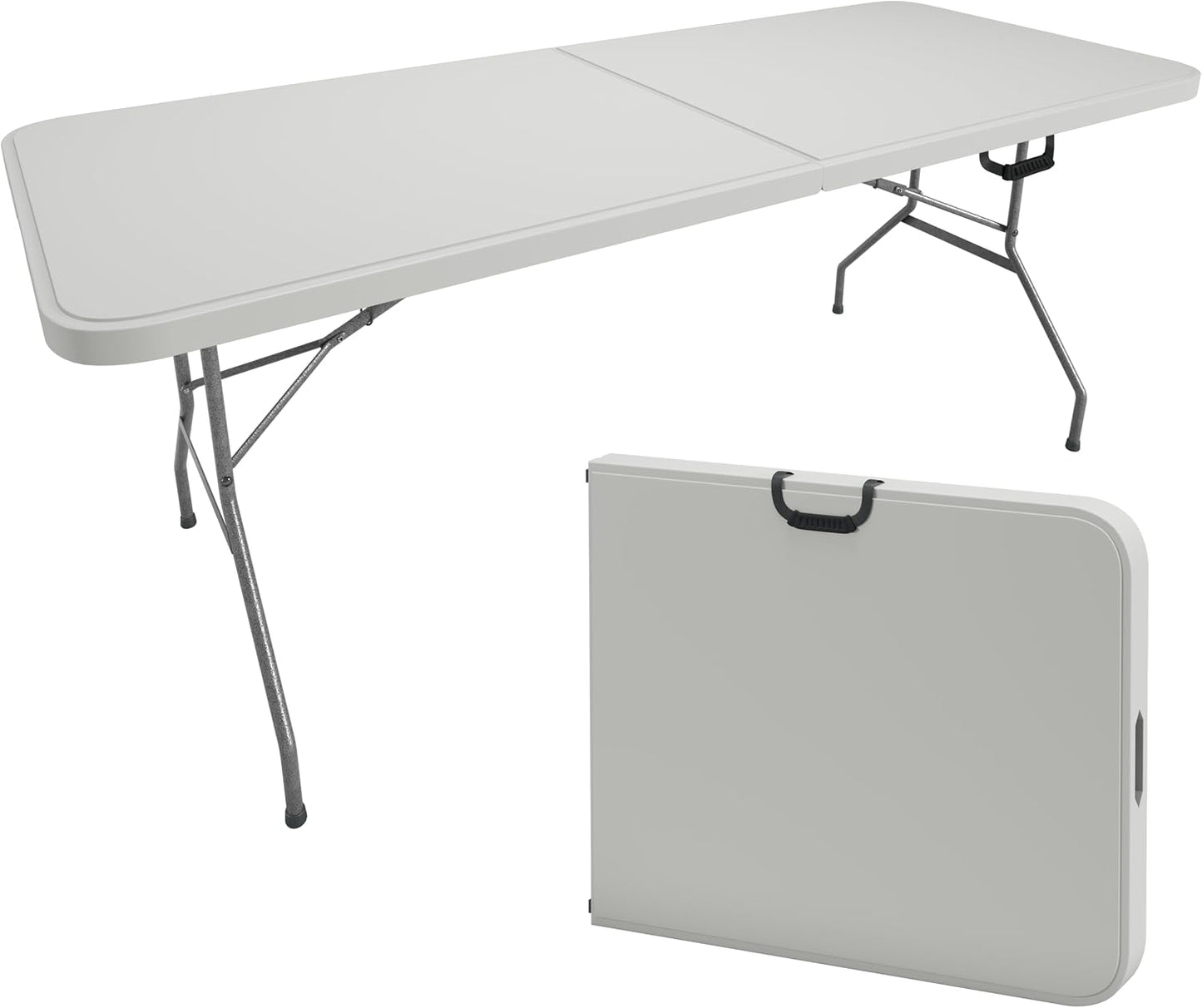 Mesa plegable granito blanco 6ft asa transporte camping