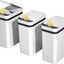 3 Cubos Basura Baño 2.6gal Sensor Movimiento Tapa