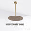 Brazo ducha brida montaje techo 10pulg bronce champán
