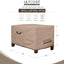 Cubierta otomana impermeable para patio 26x20x18pulg