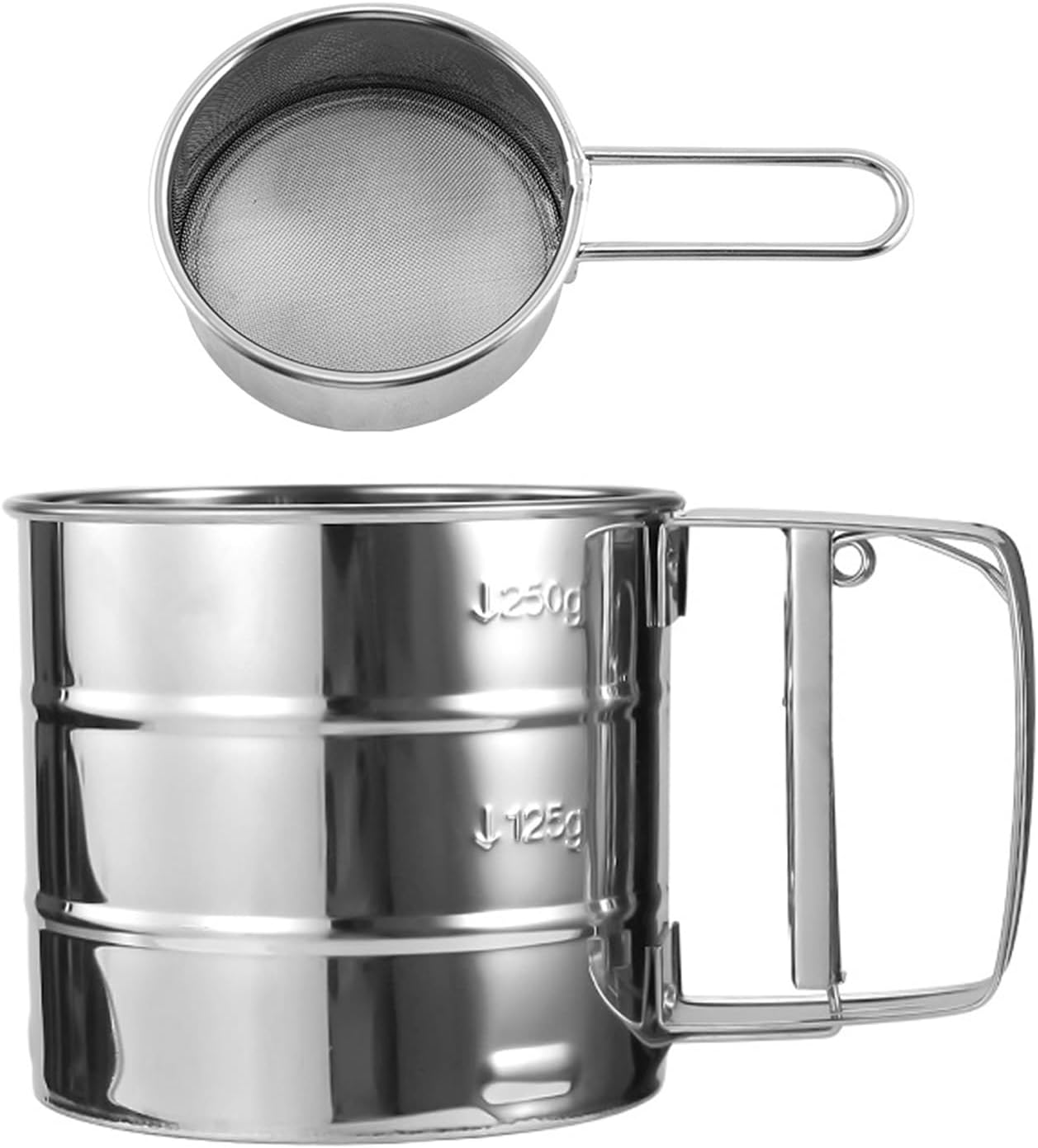 Tamiz 2en1 acero inox 1 taza con manivela