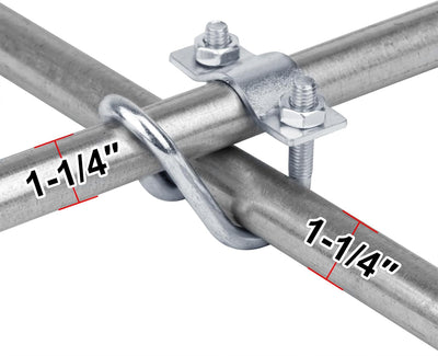 10 Set Abrazadera Tubo Cruzado 1-1/4"