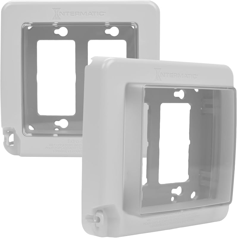 Funda impermeable enchufes 2 orificios blanca expandible