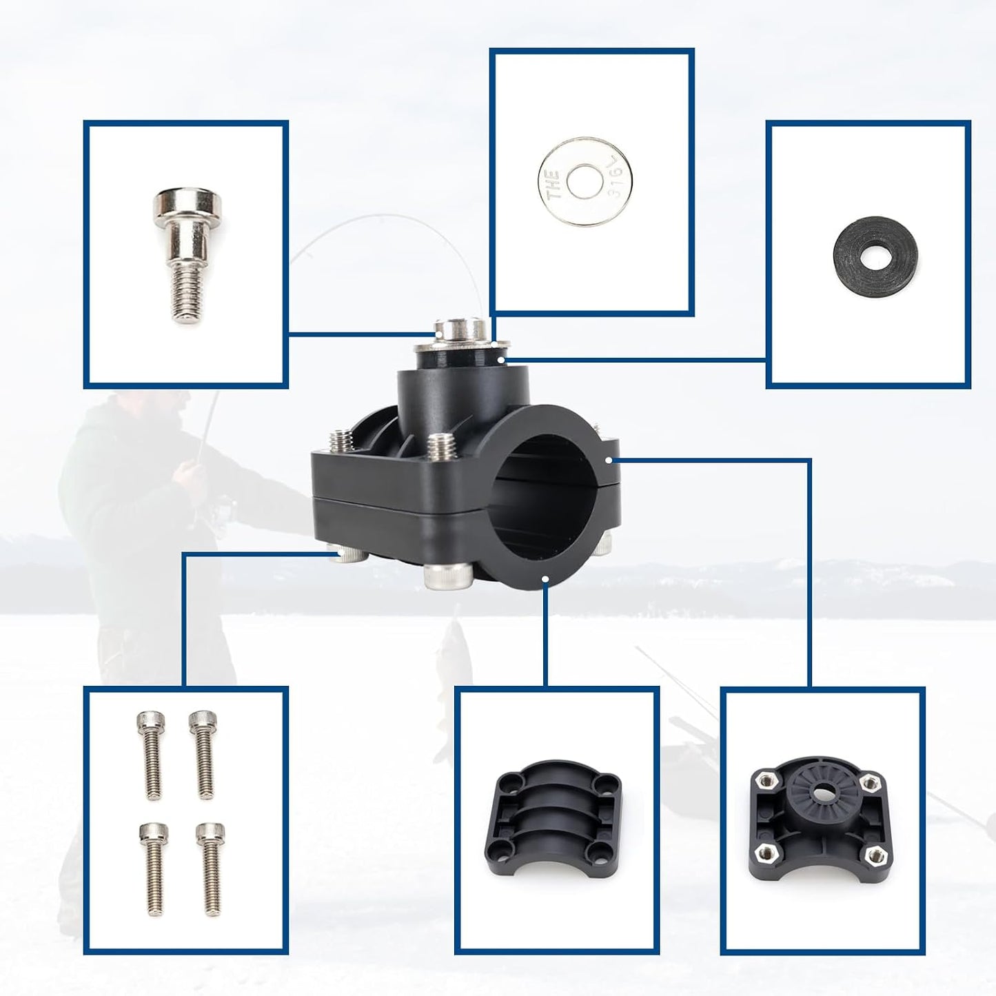 Accesorios montaje poste Livescope para transductor Panoptix LVS32