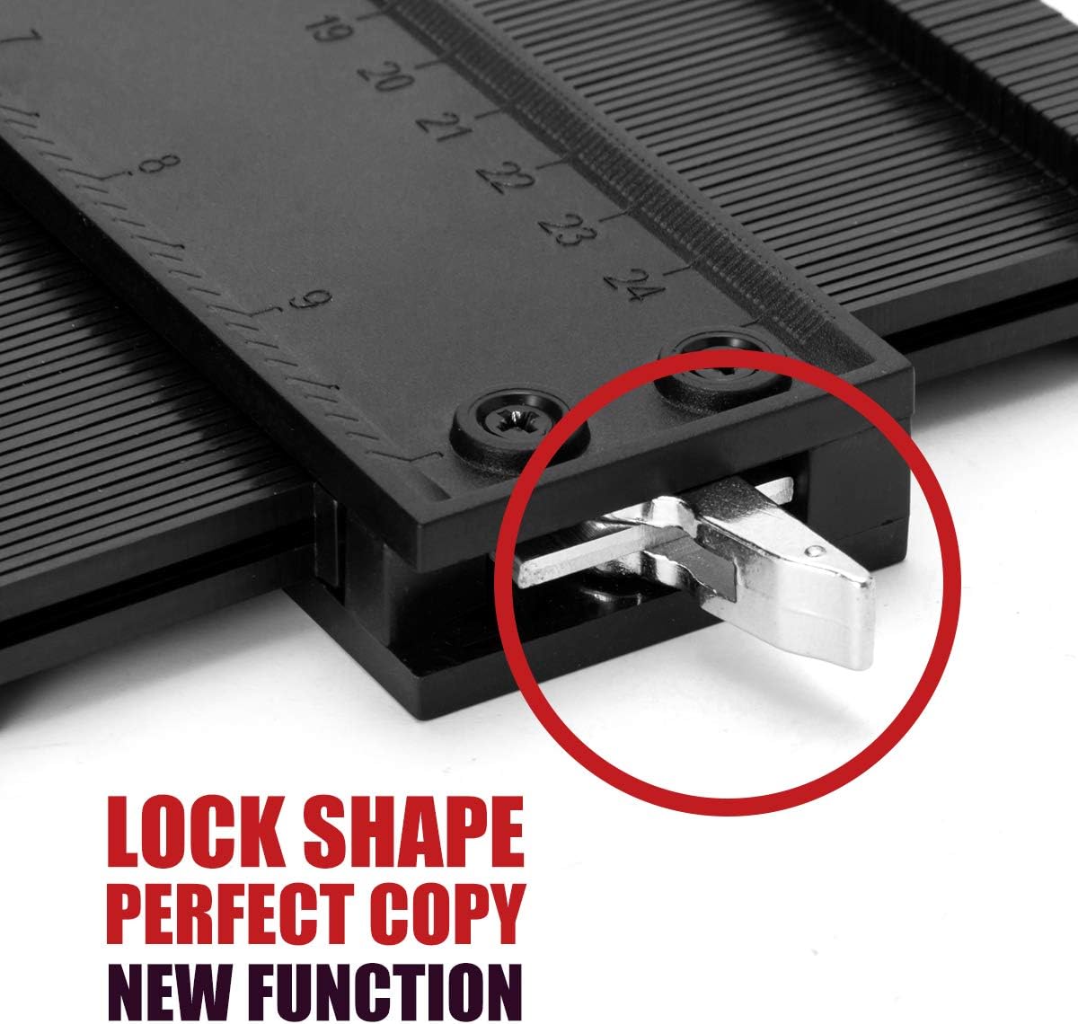 Herramienta medidor contorno ajustable 5pulg para bricolaje