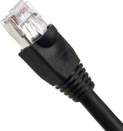 Cable Ethernet Cat5e blindado cobre puro negro