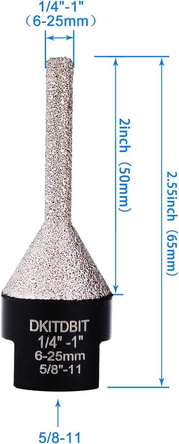 Broca chaflán diamante para azulejos granito 1/4-1 pulg