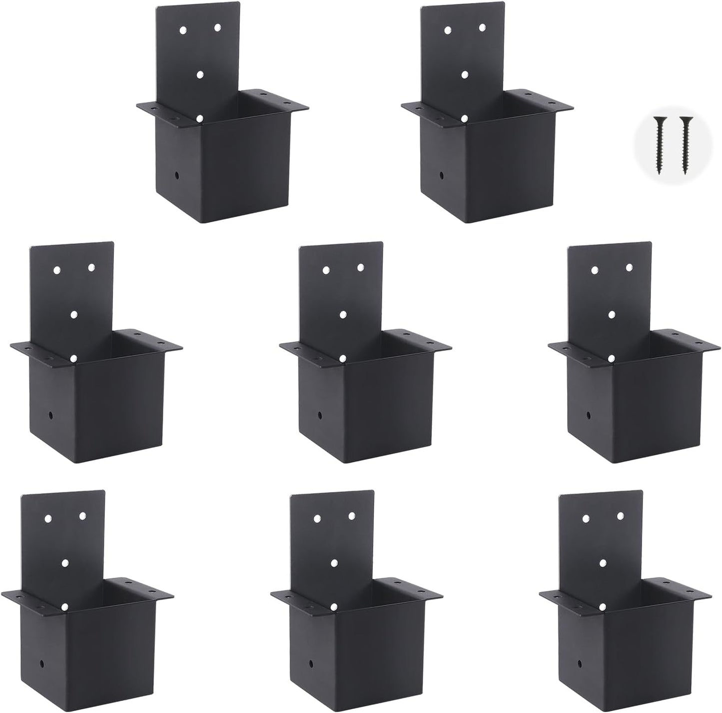 8 Soportes Pérgola 4x4pulg para Postes Madera