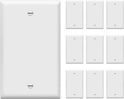 Tapa placa pared blanco brillante 4.5x2.76pulg termoplástico