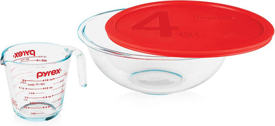 Set 3 Pzas Vidrio Cocina Taza Medidora 2 Tazas