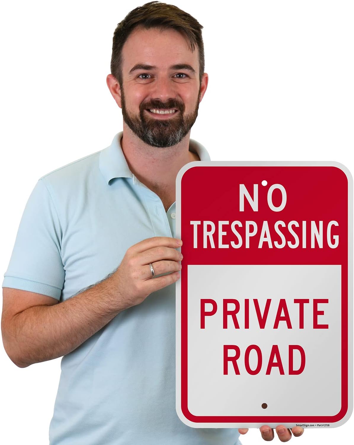 Letrero No Trespassing privada 12x18pulg aluminio