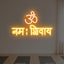 Letrero neón Om Namah Shivaya 15x9.3pulg LED sala yoga
