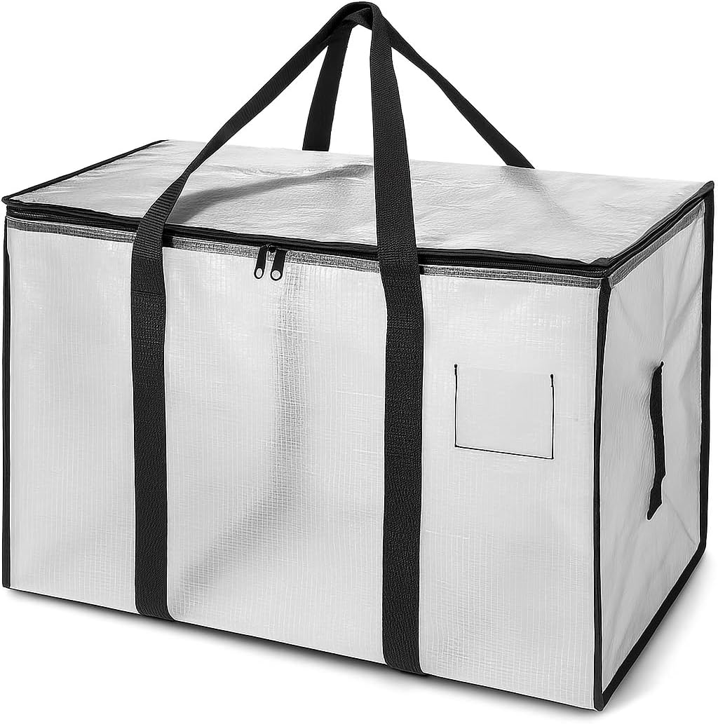Bolsa transparente XL con cremallera asas reforzadas
