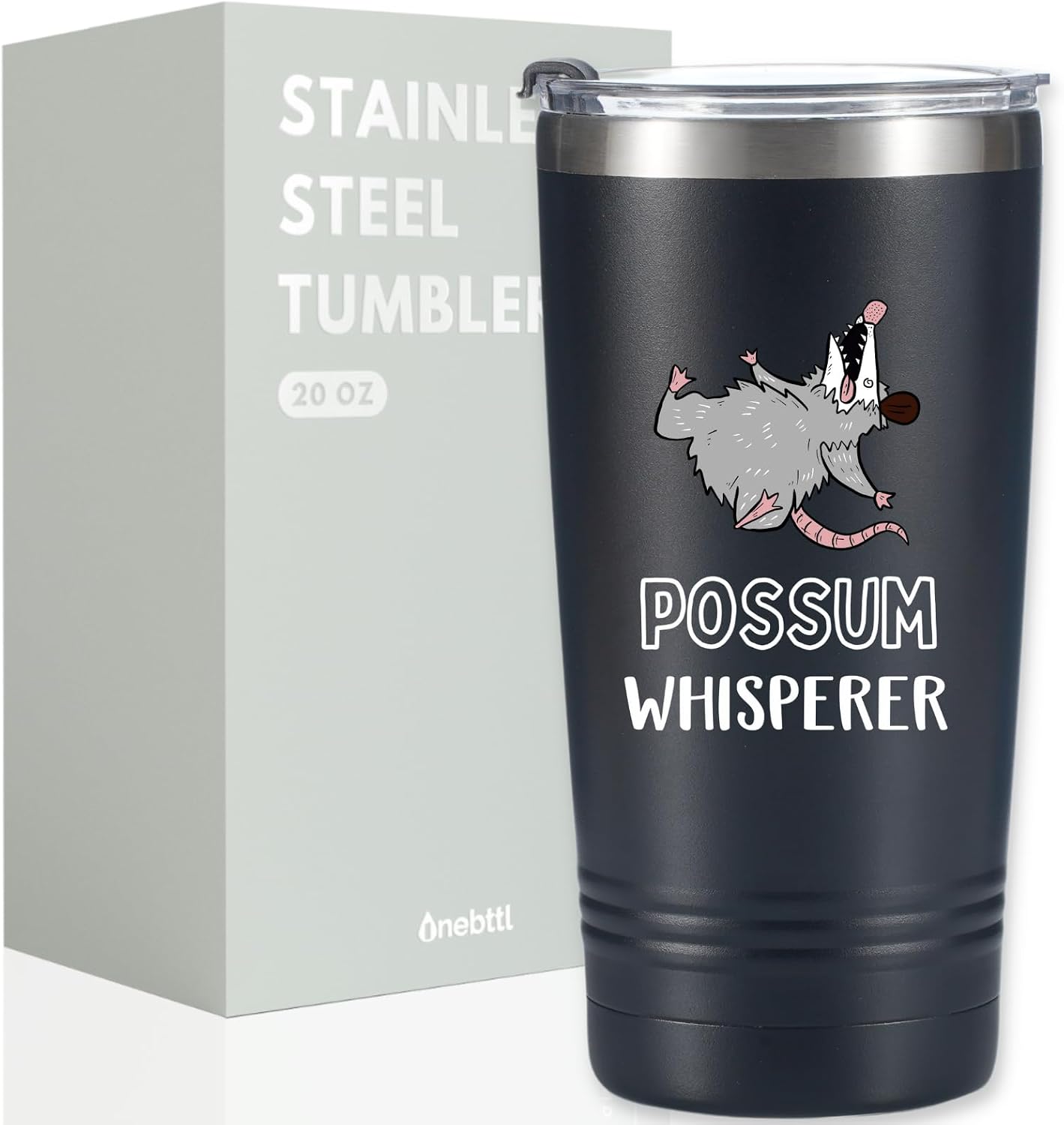 Vaso 20oz a prueba de derrames con tapa regalo negro
