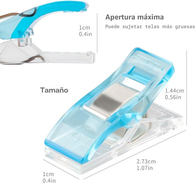 Clips de costura multiusos 100 pzas plástico premium