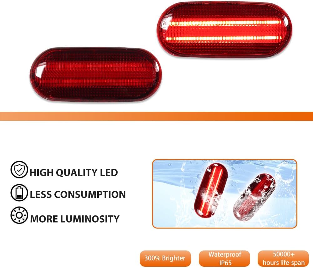 Lente LED roja señal giro VW Beetle 98-05 izq/dcha