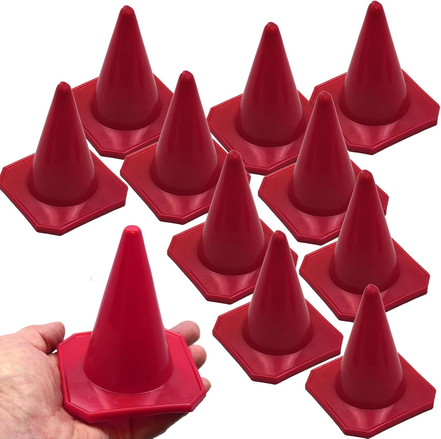 Conos tráfico plástico rojo 4" set 10 para agilidad