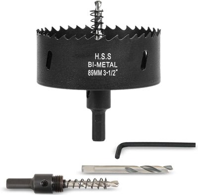 Sierra perforadora 3.5pulg eje bimetálico para madera metal