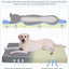 Cama perro jaula espuma huevos funda lavable 35x22pulg gris