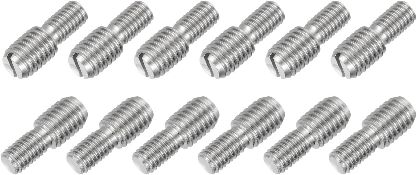 Tornillo doble extremo M6x10mm a M8x10mm acero inox 304 set 12