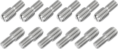 Tornillo doble extremo M6x10mm a M8x10mm acero inox 304 set 12