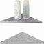 Estante esquinero ducha níquel cepillado 10" set 2