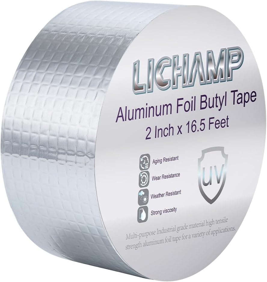 Cinta butilo aluminio impermeable 2pulg x16.4ft reparación