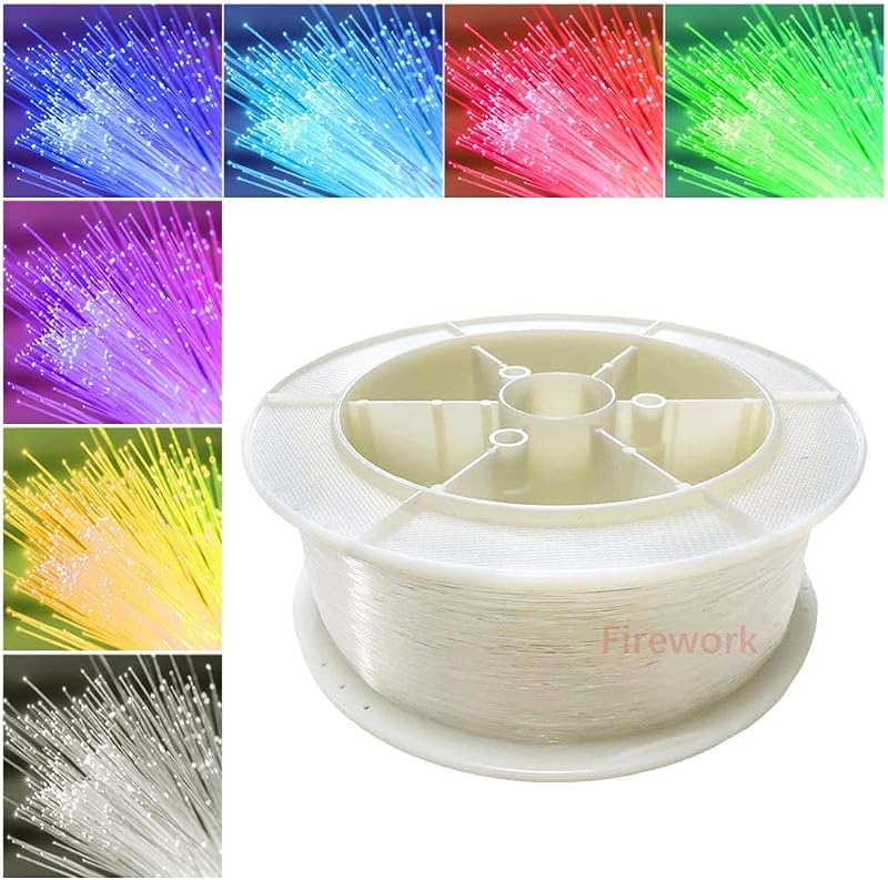 Cable fibra PMMA 2296 ft diam 0.06" controlador motor LED