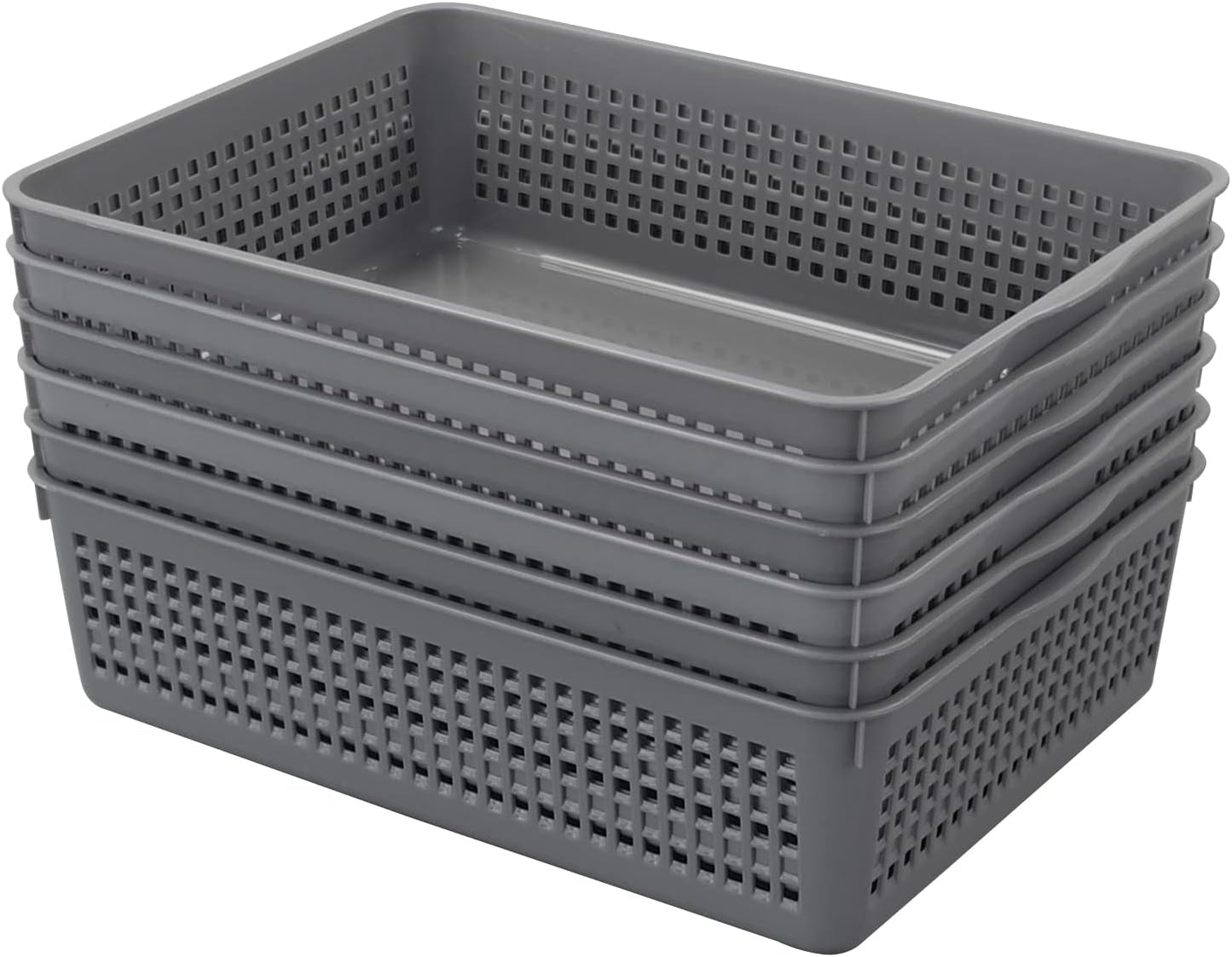 Bandejas plástico poco profundo set 6 para oficina