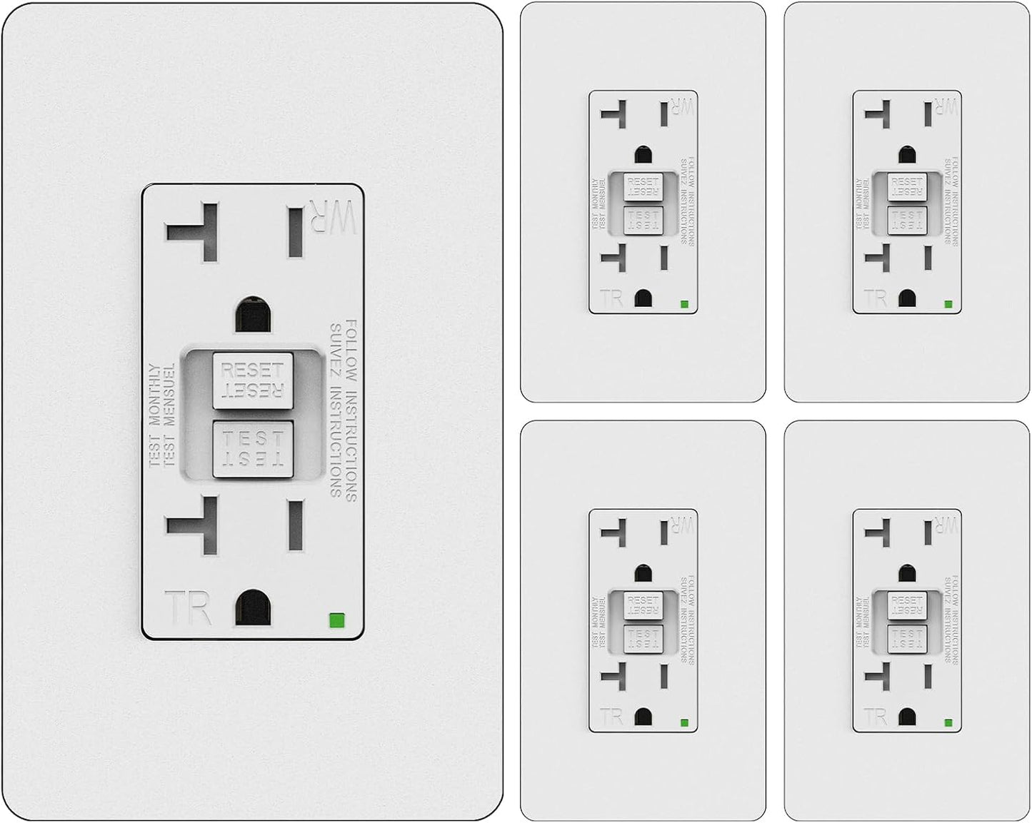 Salida GFCI 20A LED resistente interiores exteriores