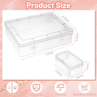 Caja plástico organizadora cuentas con tapa mini