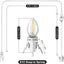 Cable C7 6ft con bombilla LED E12 enchufe interruptor