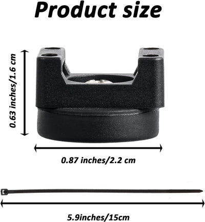 6 Pzas Base Magnética Soporte Cable Negro Multiuso